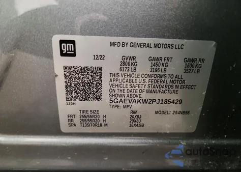 2023 Buick Enclave Essence z USA, uszkodzony, nr VIN 5GAEVAKW2PJ185429